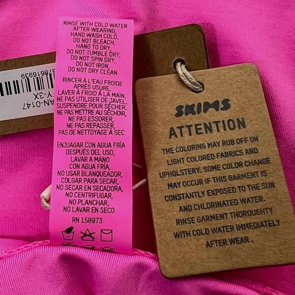 SKIMS Swim Micro‎ Tanga Bikini Bottom Taffy 3X - Picture 10 of 12